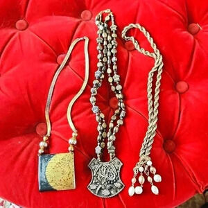 Lot 3 Goldtone‎ 90's Necklaces